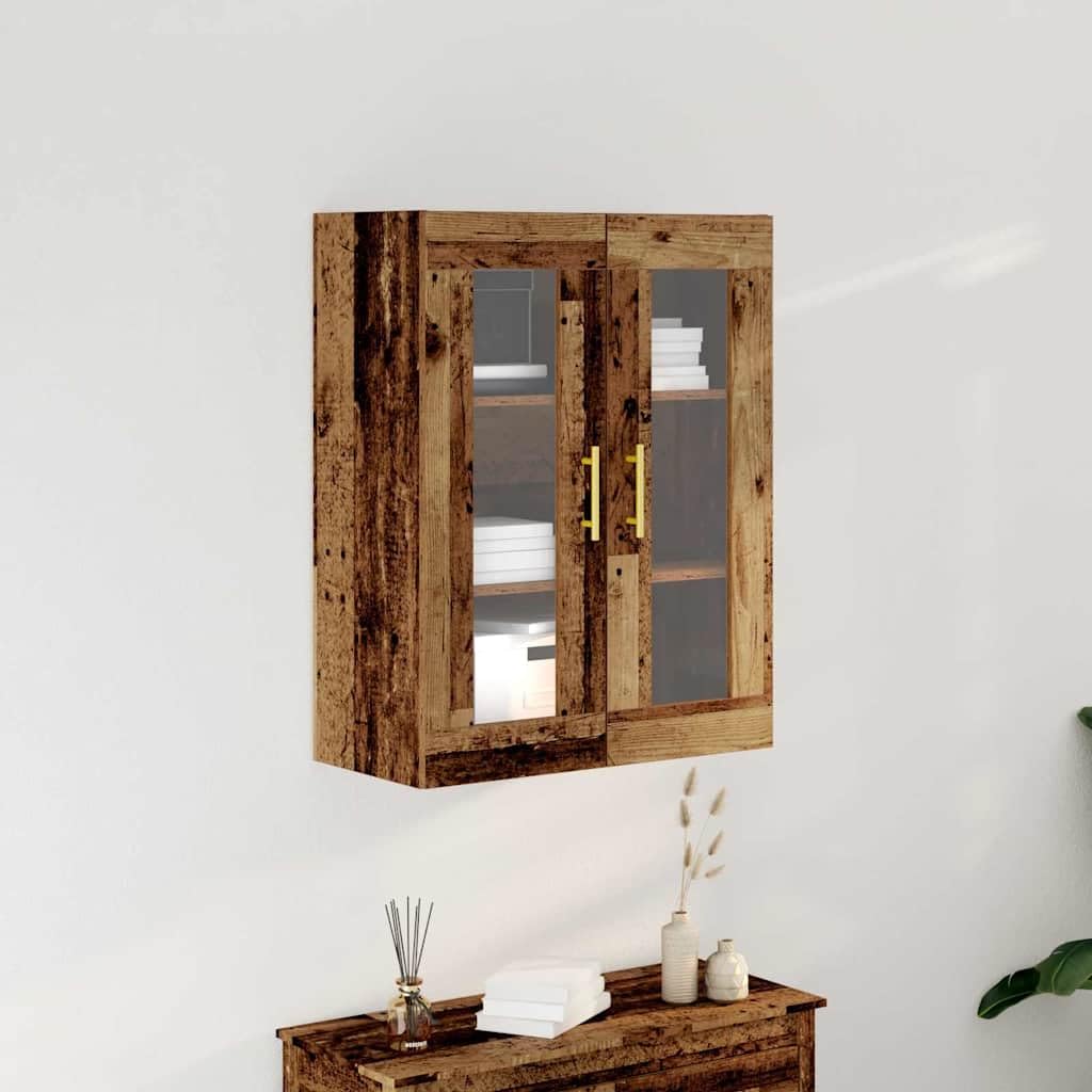 Cómoda estable de madera vieja y cristal con diseño moderno y duradero para tu comedor