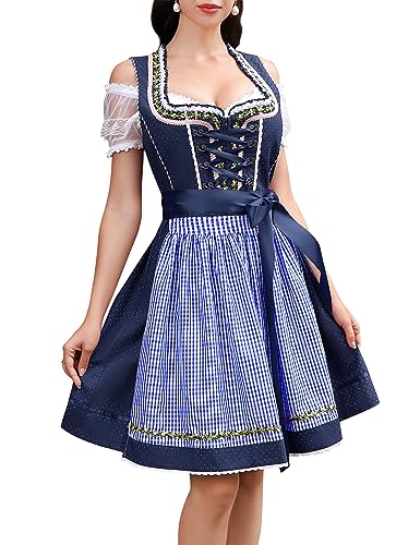 Women's Oktoberfest Costume Dress Dirndl Dresses Women German Beer Costumes Outfit for Carnival