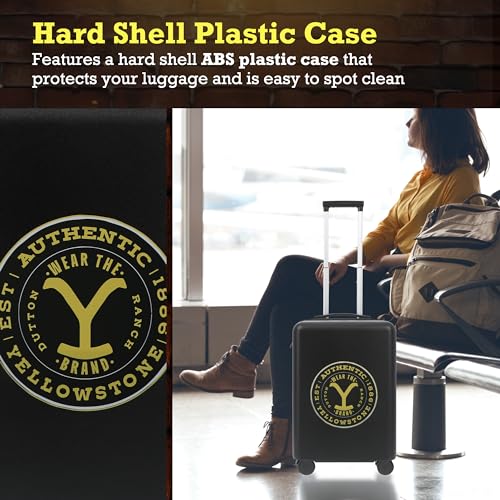 FUL Yellowstone 22.5 Inch Carry On Luggage, Dutton Ranch Hardshell Rolling Suitcase with Spinner Wheels, Black4