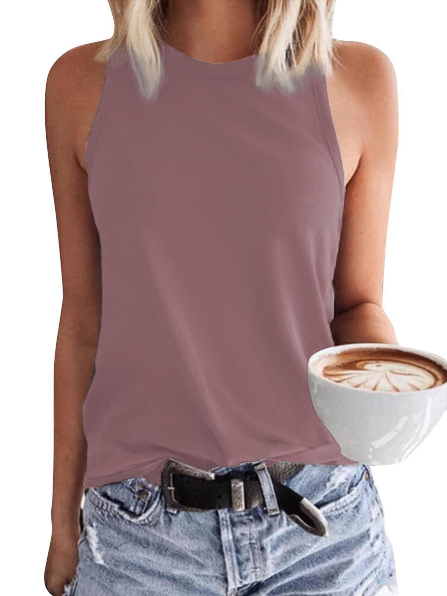 Tanmolo Damen Tank Top Ärmellos Oberteile Sommer Tanktops V-Ausschnitt Blusentop Strand Sexy Vest Top Bluse