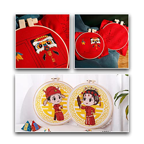 Yunzchensh Embroidery Hoop Imitation Bamboo Cross Stitch Hoop Round Embroidery Circle For Sewing Embroidery Arts Crafts #TOP4