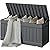 Devoko 78 Gallon Deck Box, Waterproof Resin Outdoor Storage Box for Outside and Patio, Outdoor Storage Bench Lockable for Patio Furniture, Garden Tools and Pool Supplies (Grey, 78 Gallon)