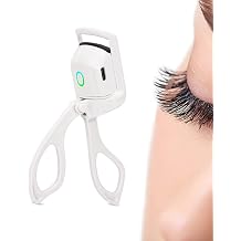 Heated Eyelash Curler, Rechargeable Electric Eye Lash Curlers with Eyelash Eyebrow Brush Mascara Brush and Comb Lash Separator, Quick Natural Curling Lashes with False Eyelash Applicator Tool White