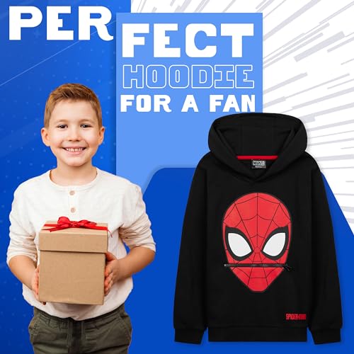 Marvel Boys Hoodie - Spiderman Hooded Sweatshirt Warm Soft Lounge Wear Activewear Pullover 3-12 Years - Gifts for Boys2