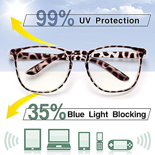 Anti Fog Safety Glasses Goggles Protective Glasses,Blue Light Blocking Eyeglasses For Men Women,Uv410 Eye Protection Ansi Z87.1 (Large Frame Leopard) #TOP4