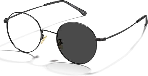 Miniatura 9 de Cyxus Gafas redondas de luz azul para hombres y mujeres, marco de alambre, bloqueo UV, lentes transparentes de metal, ultra ligeras