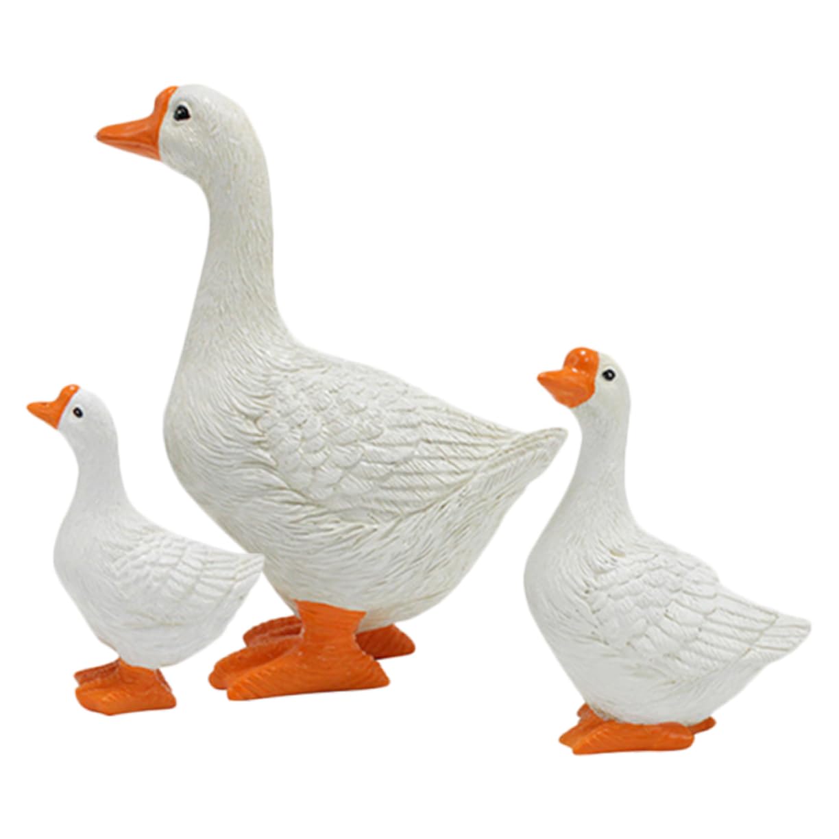 POPETPOP 5 Zestawów Gęsi W Kształcie Dekoracji Żywicy Figurki Zwierząt Miniaturowe Gęsi Posągi Do Dekoracji 3 Szt. * 5