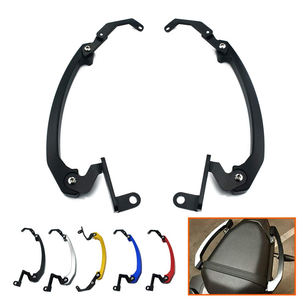 Posteriore Maniglione Passeggero Sedile Passeggero Passeggero Mano Grab Rail Maniglia Per Yama' MT-07 MT07 FZ-07 2014 2015 2016 2017 Sedile Passeggero Manubrio (Black)