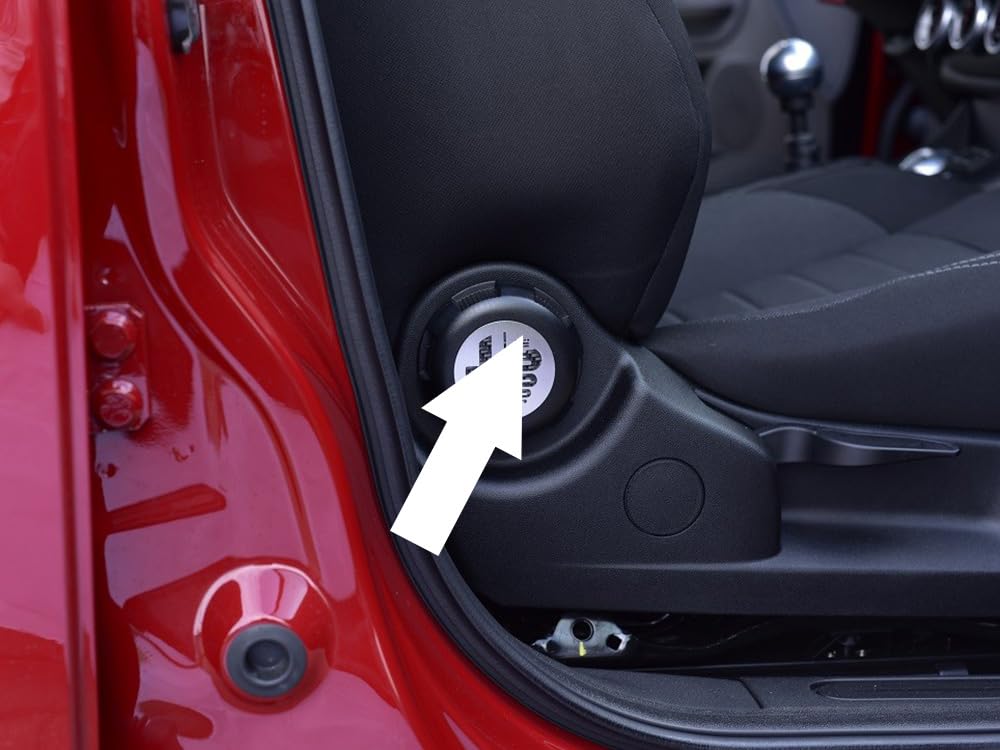 Copertura In Acciaio per Alfa_Romeo GIULIETTA - 2 Pezzi Regolazione dei sedili Emblema Targa Inox Emblema Metallo Spazzolato Interni Fatto Su Misura Decorazioni Tuning Accessori