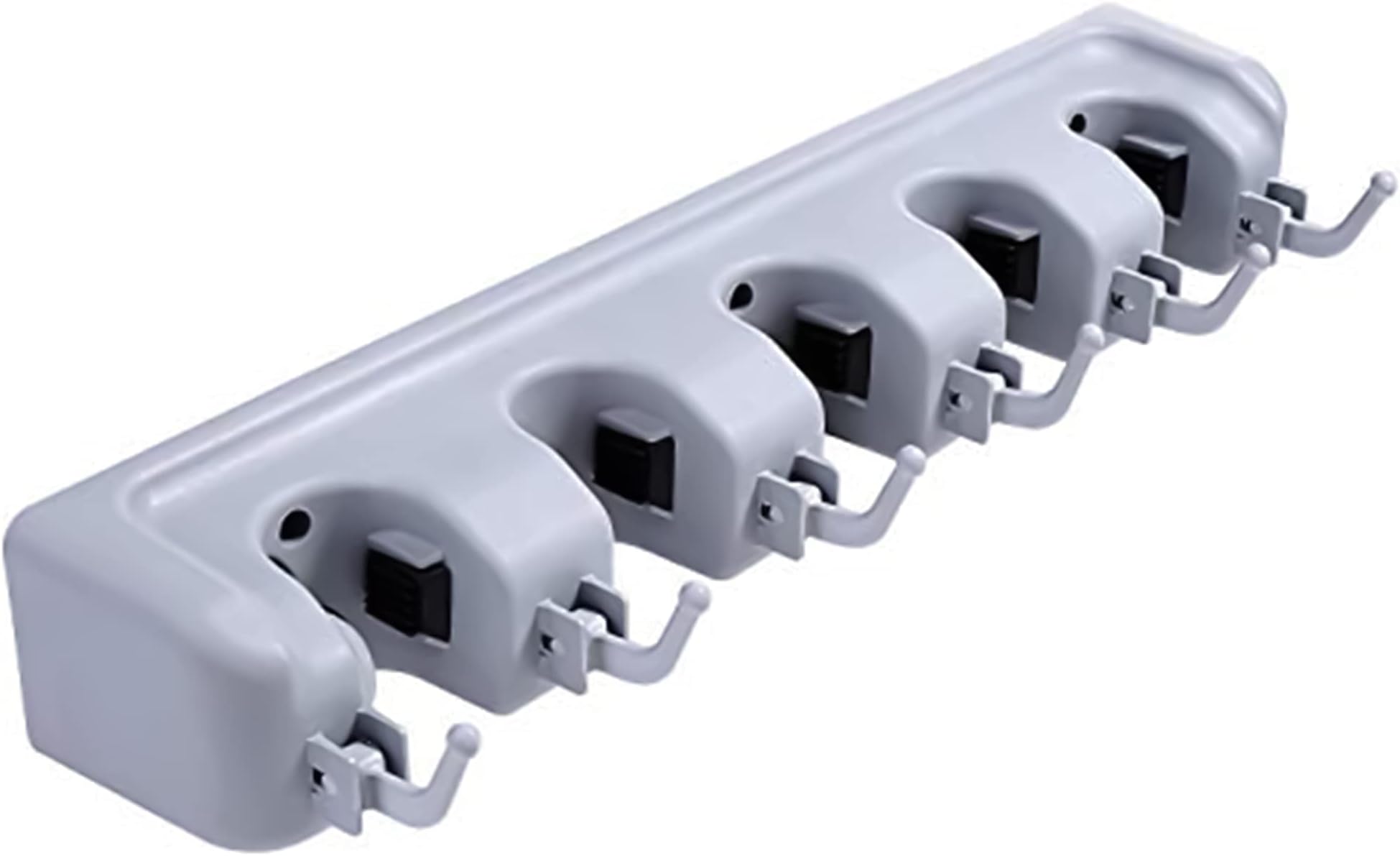 Mop and Broom Tool Holder Organizer, T56 Multipurpose Wall Mounted Non Slide Storage Hooks Racks and Towels, Keys, Tools Hanger Include Screws for Indoor, Kitchen Garden, Bathroom and Garage