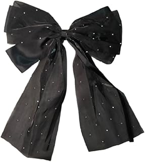 مشبك شعر بشريط اورجانزا، لون أسود