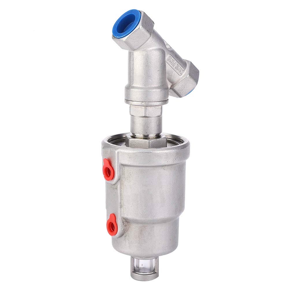 Schrägsitzventil, Luftbetätigtes Pneumatisches Edelstahlventil für Lebensmittelverarbeitung und Pharmazeutische Anwendungen, 50 Mm (1/2" DN15)