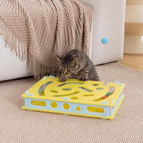 Jouets de stimulation mentale pour chat Teksome - Jeu interactif labyrinthe à trous