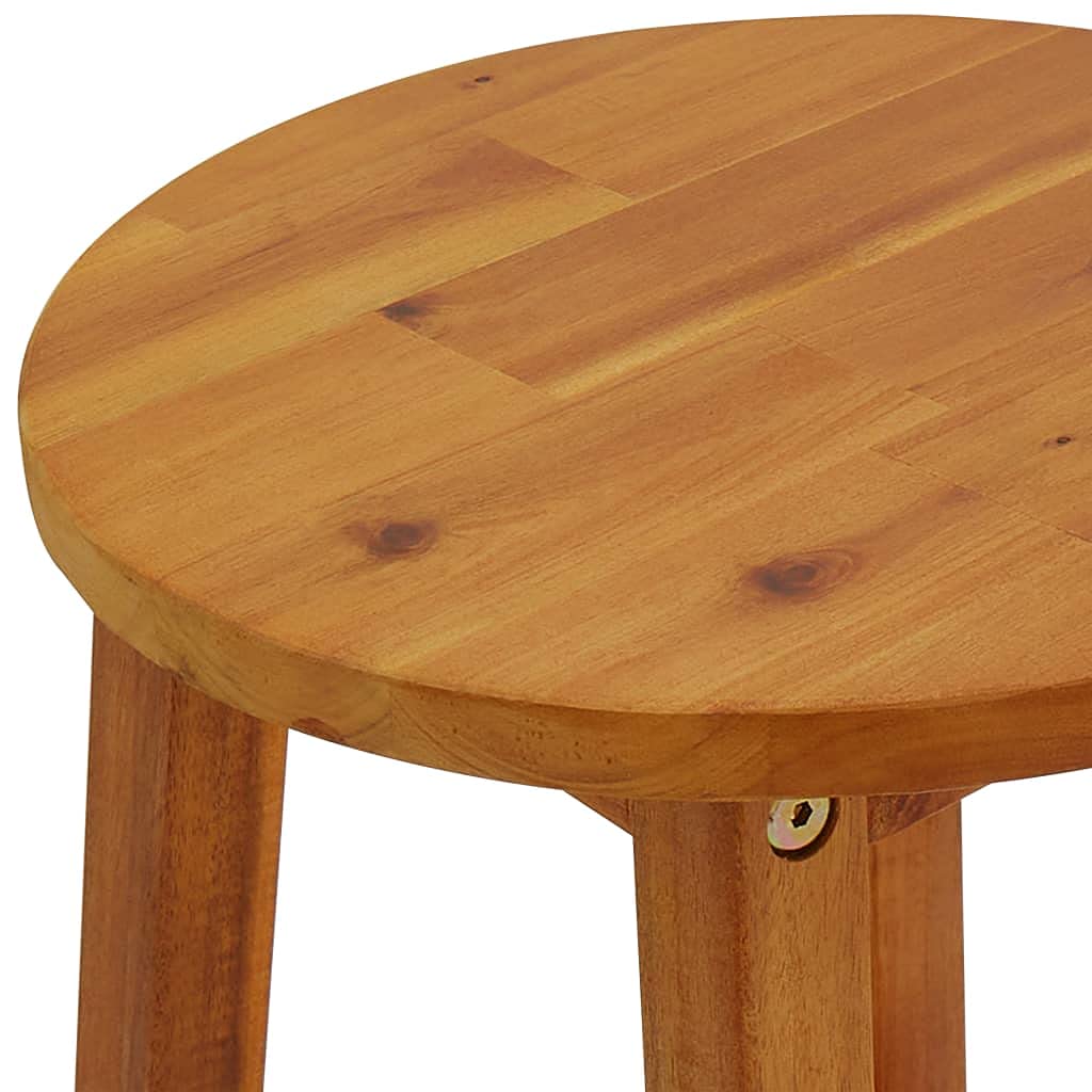 3-częściowy zestaw barów ogrodowych z litego drewna akacjowego, 60 x 60 x 105 cm, olejowany, wytrzymały zestaw mebli outdoorowych na taras, balkon i do ogrodu, trwały i łatwy w pielęgnacji
