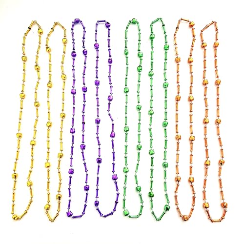 Afson 16 Pcs Halloween Pirate Beads Necklace with Pirate Skull - Accessories for Halloween Party Supplies