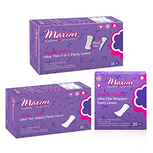Maxim® Organic Wrapped, Contour, Thong Pantiliners (3 Packs)