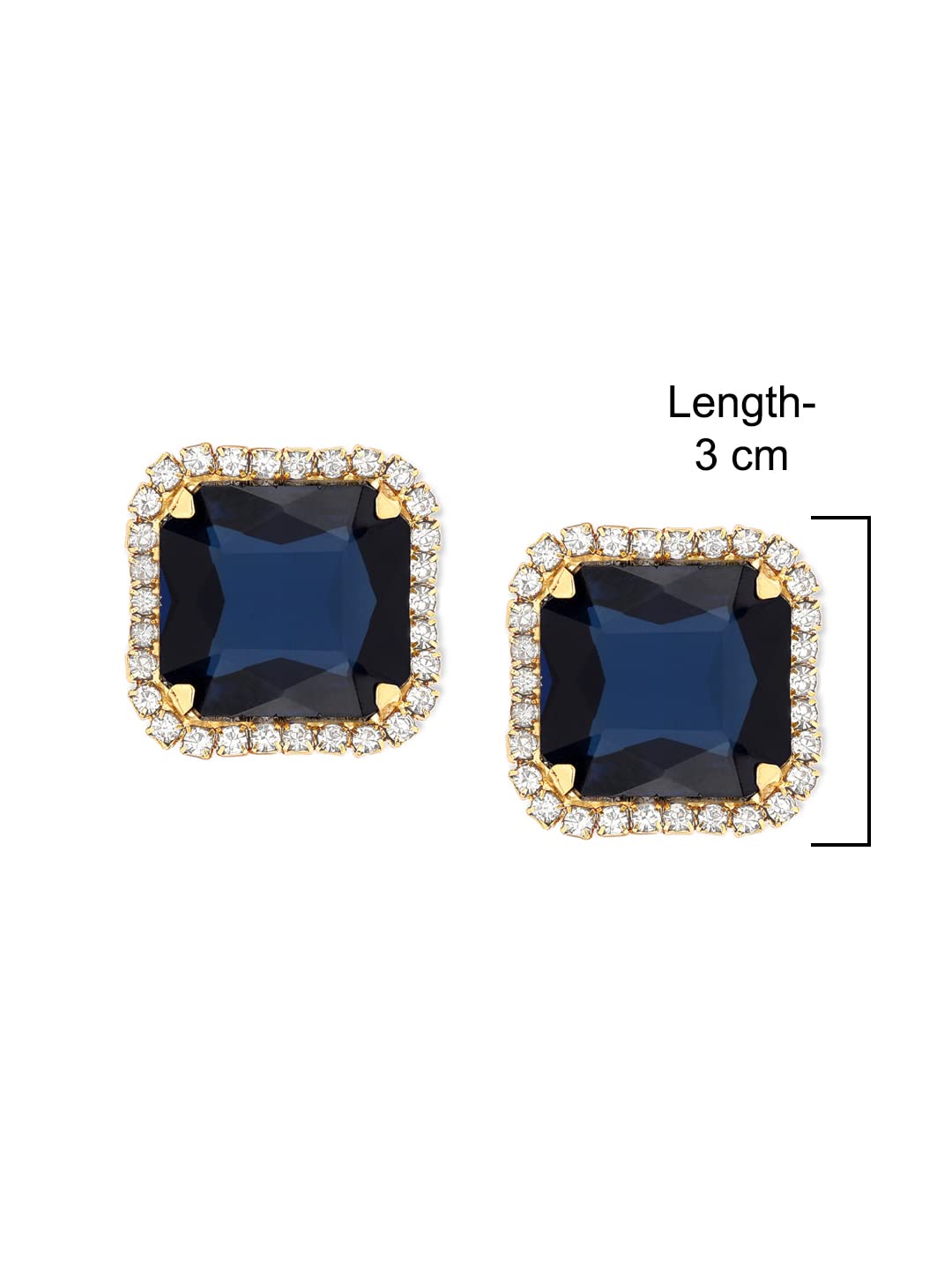 Stone & Diamonds Fusion Stud Earring For Women