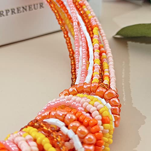 Bocar Chunky Statement Colorful Seed Beads Women Choker Collar Necklace4