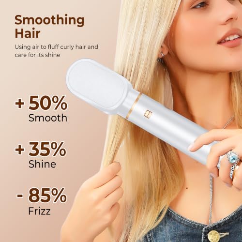 Image of 5 in 1 Blow Dryer Brush, Upgrade Hair Dryer Brush Air Curler Air Curl Wrap