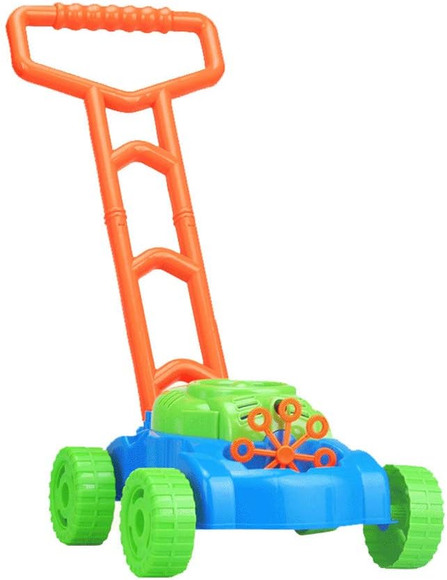 FARUTA Bubble Lawn Mower, Funny Automatic Bubble Blower, Electronic Bubble Blowing Mover Outdoor Push Bubble Maker with Bubble Solution for Kids & Toddlers, Indoor or Outdoor Play (Color : Colorful)