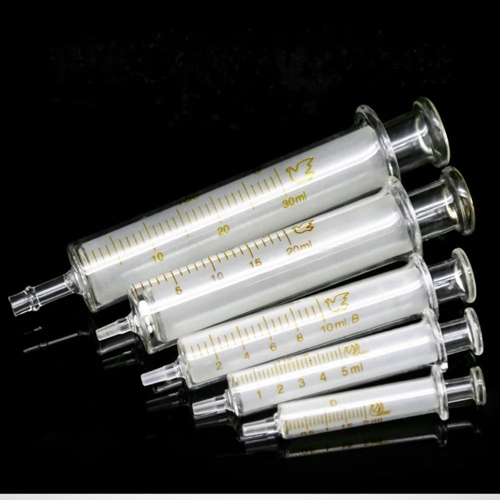 Wszystkie Rozmiary Od 1 Ml Do 100 Ml Jednorazowa Szklana Strzykawka Laboratoryjna Szklana Strzykawka Do Płynu Pipeta Do Przenoszenia Bez Igły, 100ml 1pcs