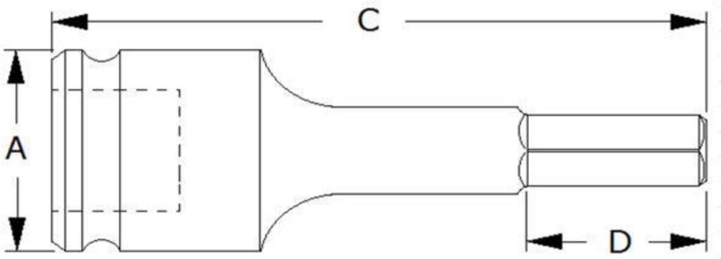 GEARWRENCH 5 Pc. 3/4" Drive Hex Bit Impact Socket Set, SAE - 84899