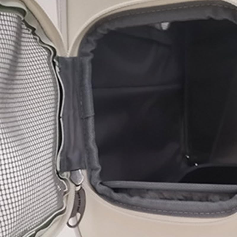 Zaino per Animali Domestici con Grande capacità e Rete Traspirante per Avventure All'aria Aperta 39x32x24 Cm (Verde Bianco)