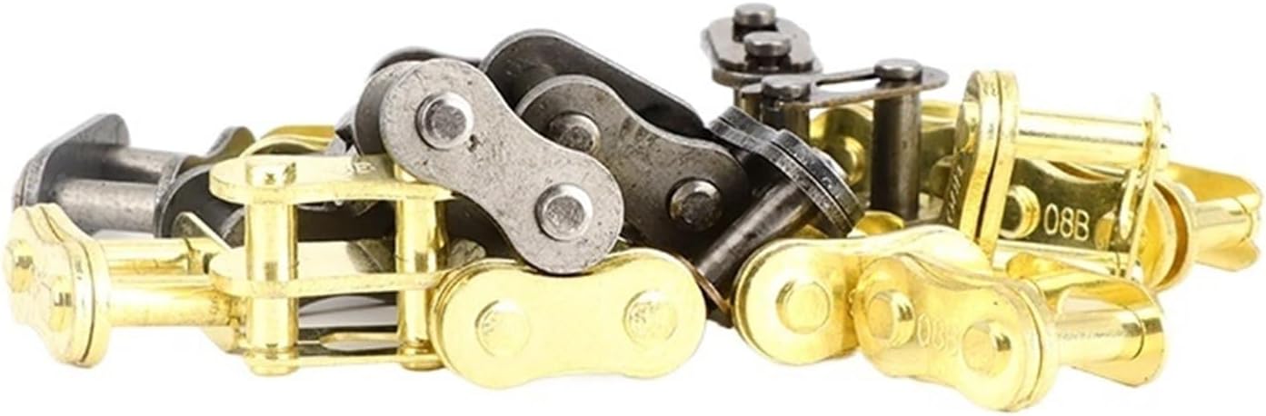 Master Link 10pcs 428 Heavy Duty Roller Chain Master Connector Links For Motorcycle(Gold)