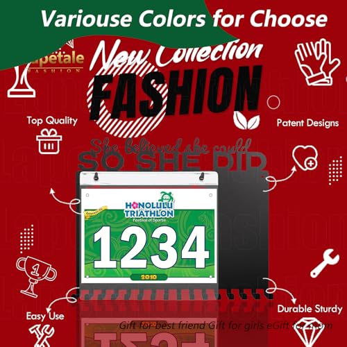 Lapetale Fashion She Believed She Could SO SHE DID Race Bib and Medal Display,Marathon Medal Display and Runner Medal Hanger Display,Bib Running Medal Display Gifts for Runners Athlete Luxurious by Lapetale Fashion - Image 7