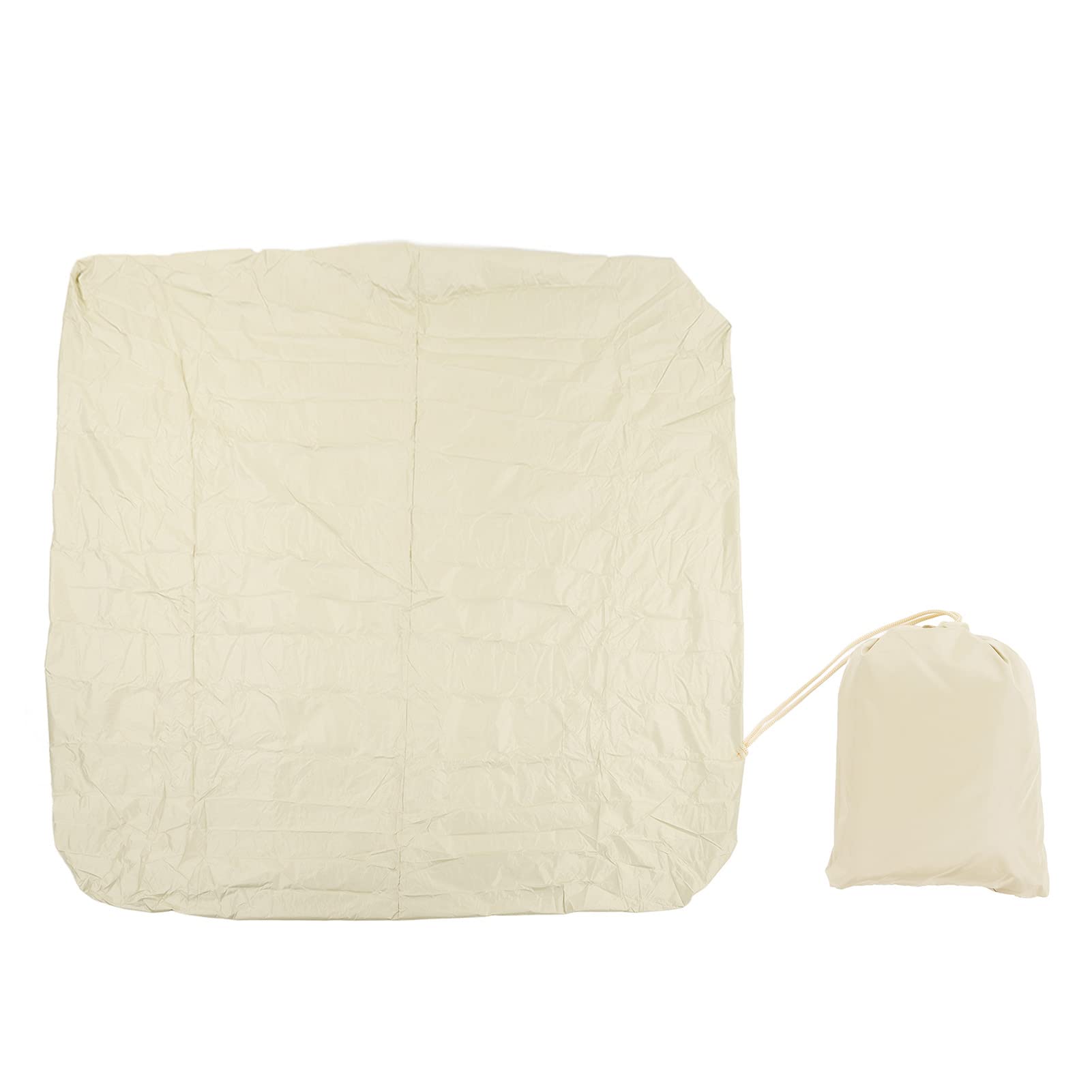 WGFOIP Outdoor Bathtub Hot Tub Cover 210x210x30cm, Spa Cover 190 Silver Coated Polyester for All Seasons with Dust Rain Snow Sun Protection (Beige)