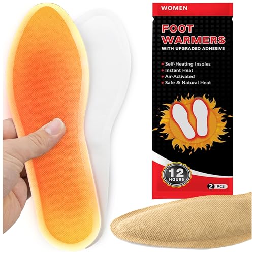 SULPO Plantillas calefactables - 6 pares de plantillas térmicas para zapatos, plantillas calefactables activadas por aire, listas para usar durante 8 horas de pies calientes - Calentadores de pies
