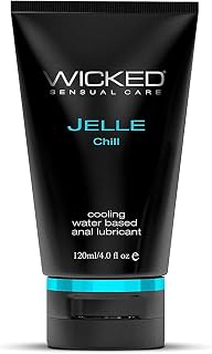 Wicked Sensual Care Jelle Chill Water Based Anal Personal Lubricant Gel 120ml (Cooling Sensation, Extra Thick Super Glide, Glycerin Free)