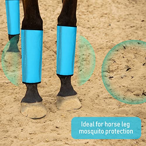 image for Jexine Set of 8 Mesh Fly Boots for Horse Loose Fitting Non Slip Breath
