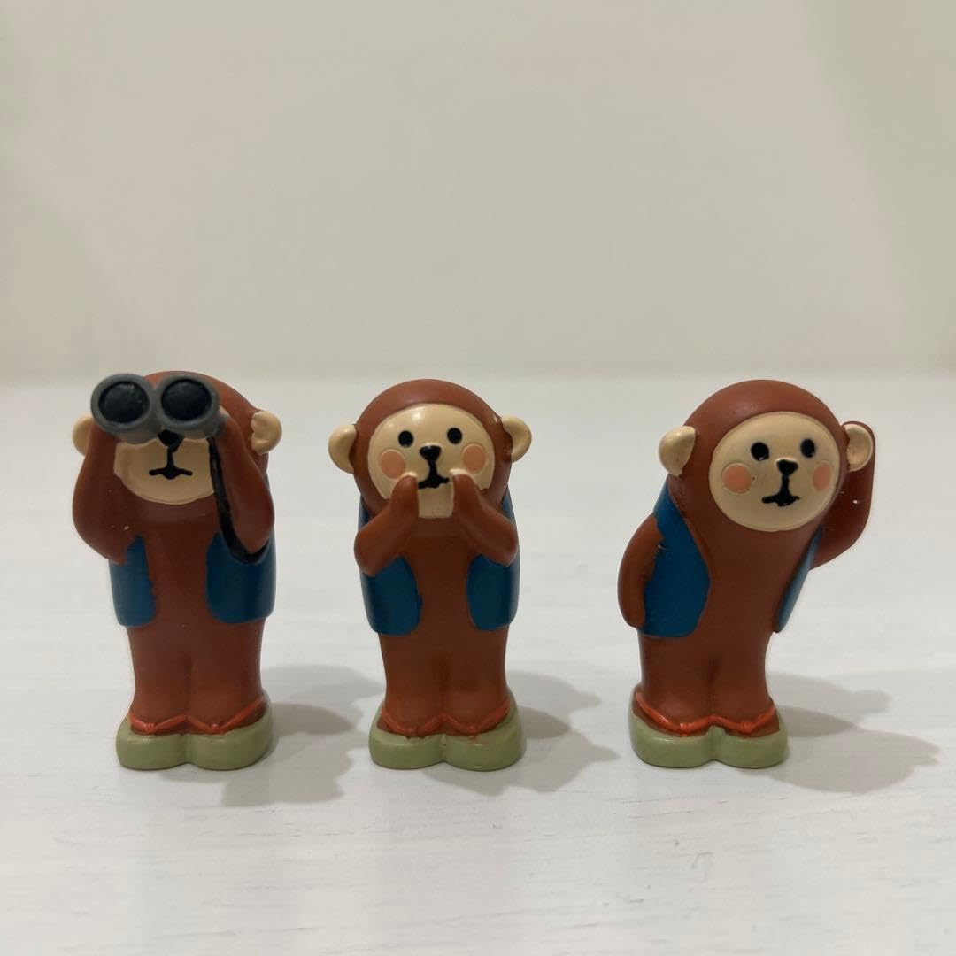 コンコンブル　三猿　ポジティブ三猿　イチョウ　もみじ　朝顔等　38点＋おまけ3点 Amazon.co.jp: デコレ コンコンブル ポジティブ三猿 : おもちゃ