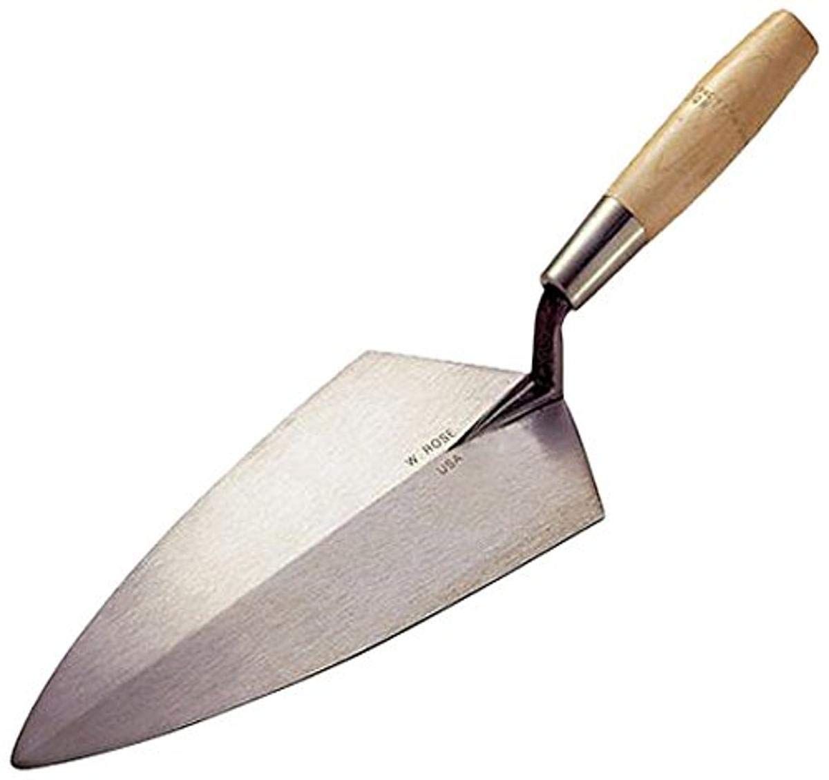 Kraft Tool RO110-11 W. Rose Philadelphia Brick Trowel with 6-Inch Wood Handle, 11-Inch