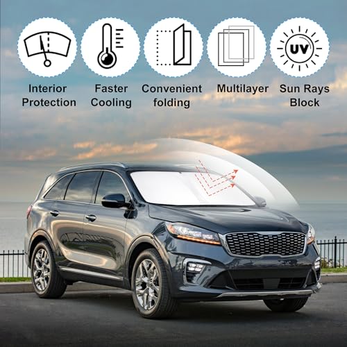 Image of Windshield Sun Shade for 2016-2020 Kia Sorento Accessories