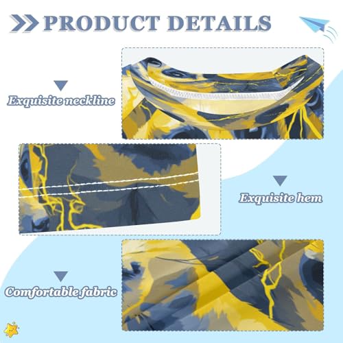 Boys Short Sleeve T-Shirts Lightning Ferret Meerkat Rashguard Kids Swim Shirts Sun UPF 50+3