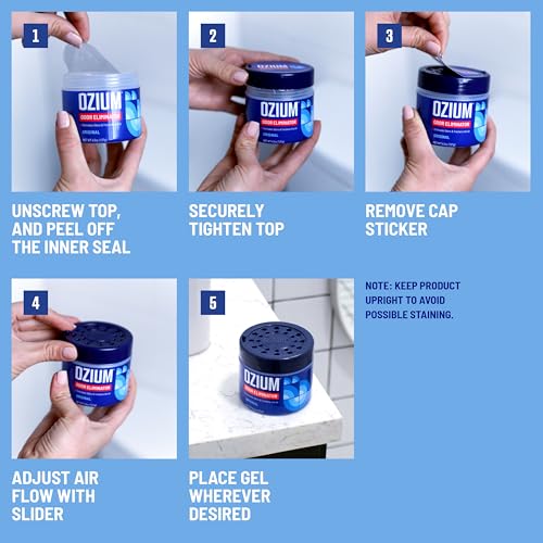 ozium 45 oz odor eliminating gel for homes cars offices and more original 4 pack