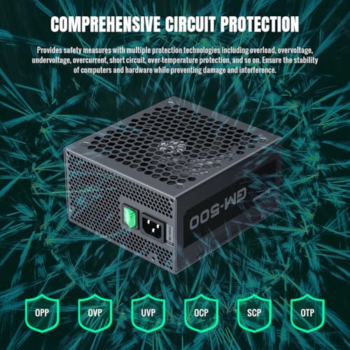Image of GAMEMAX 500W 80+ Bronze Fully Modular Power Supply, ATX with Active PFC, 100-240V Full Range, Ultra Silent 140mm Fan, Premium Taiwan Capacitors (GM-500 Modular)