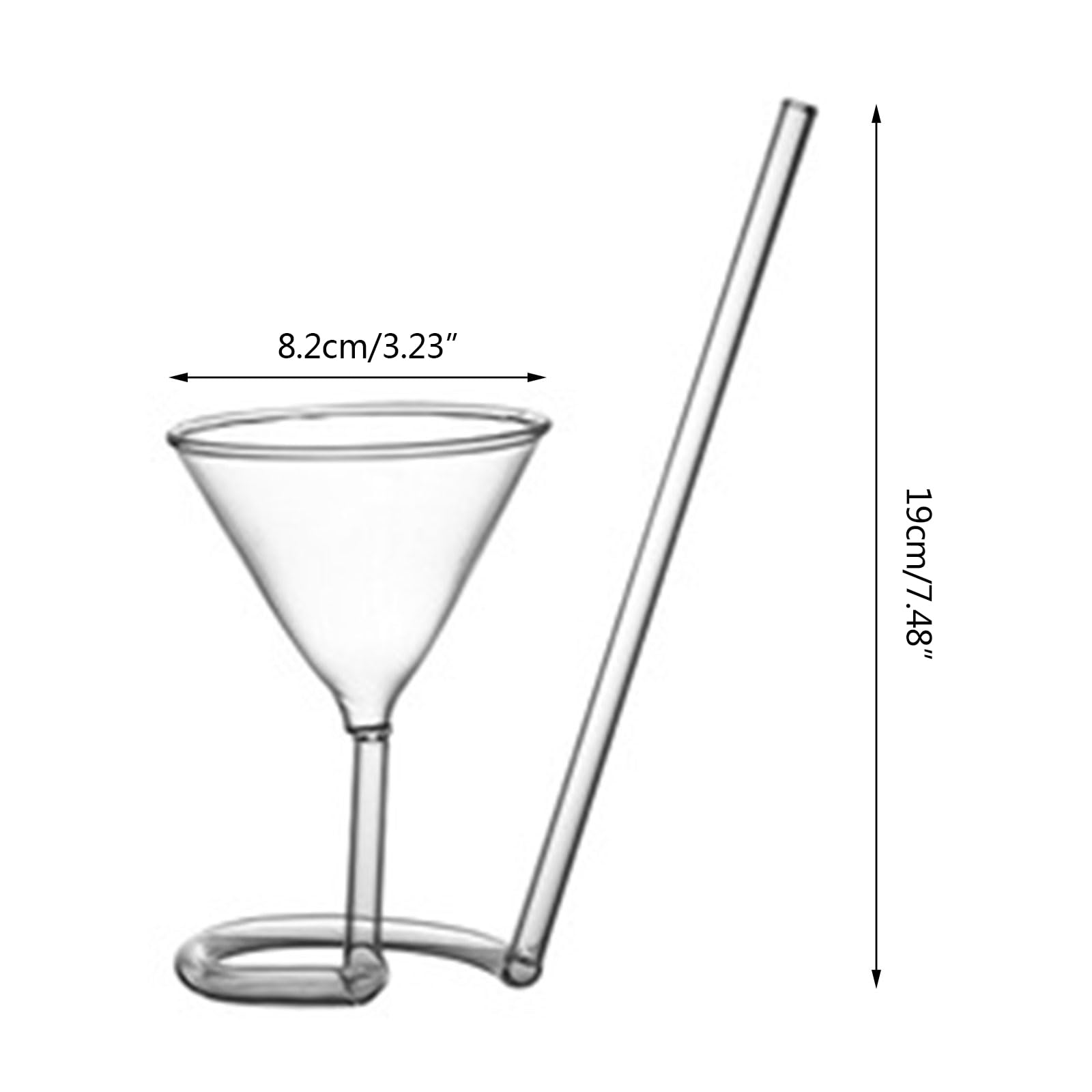 Xinsheinelry For Creative Red Wine Glass Cocktail Clear Cup Goblet With Drinking Tube Straw For Wedding Party Home Restaurant
