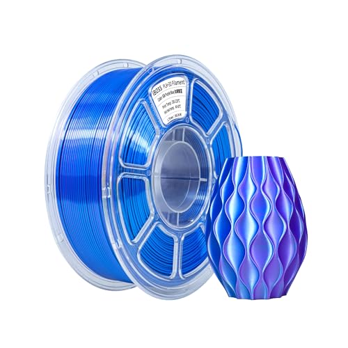 iBOSS PLA+ Silk Filament Bi-Color, Printer Filament 1.75+/- 0.03mm Spool 1kg (2.2lb), 3D Printing Filament for 3D Printe