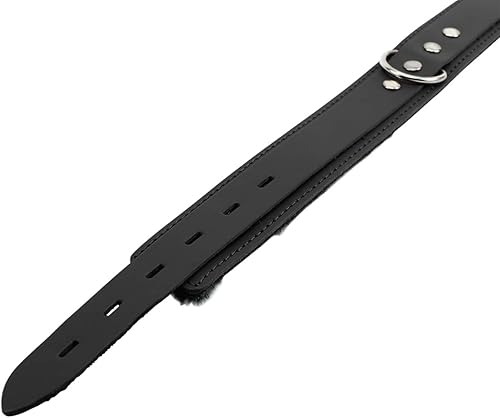 Vista 9 de Aubrey - Anillo tórico con cuello en V, diseño elegante, piel de latigo de alta calidad, suave piel sintética de chinchilla (morado, pequeño)