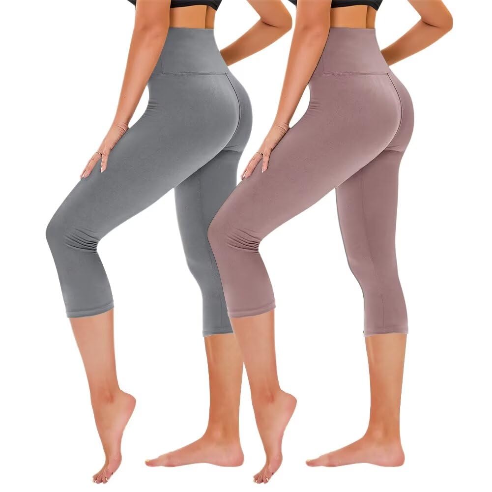 TNNZEET 3/4 Leggings Damen Capri Leggins für Sport, 7/8 Sporthose High Waist Caprihose Große Größen Sportleggings für Gym
