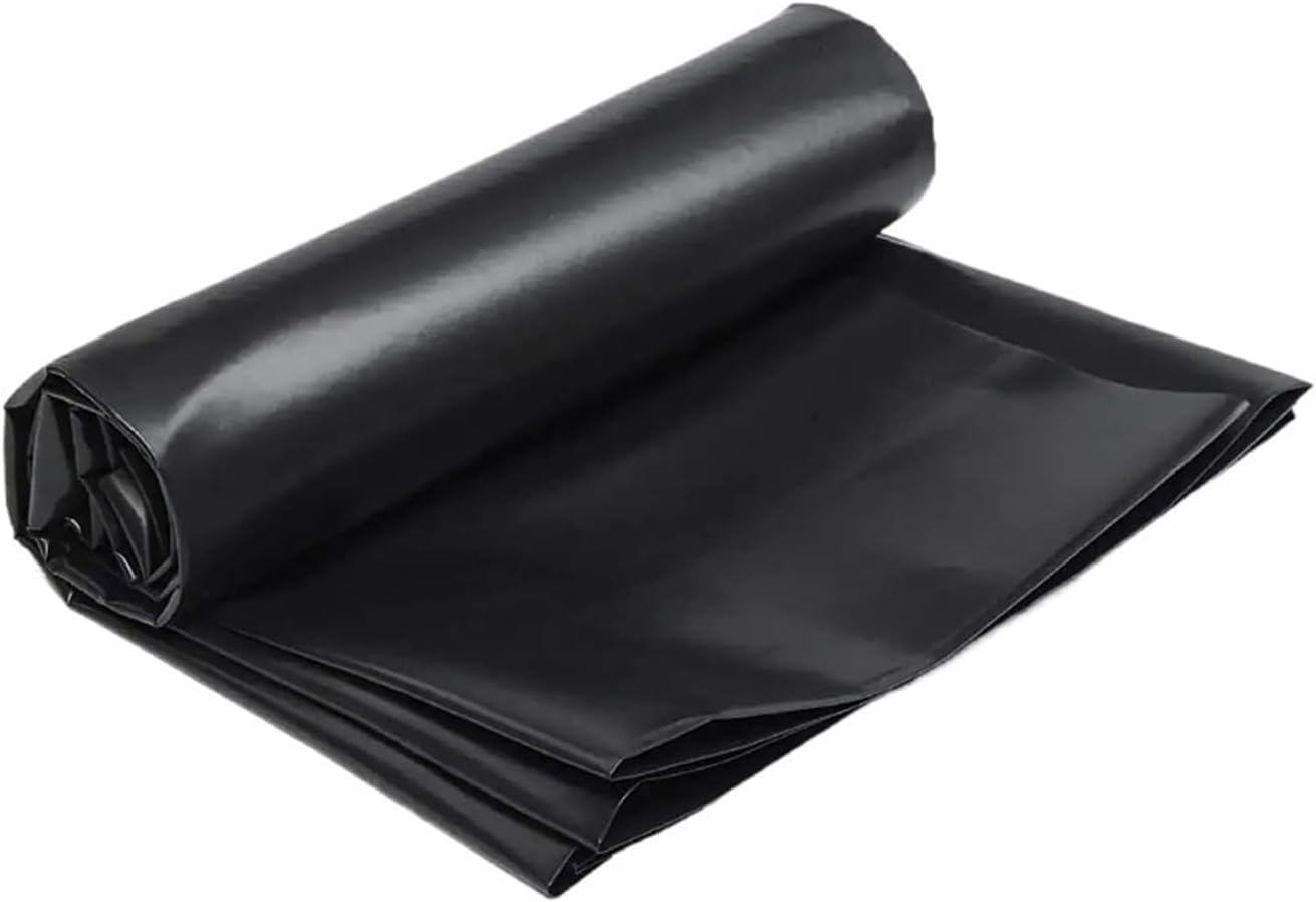Wytrzymała czarna folia HDPE o grubości 0,12 mm, elastyczna wodoodporna folia do dużych stawów, ogrodów rybnych i wodnych, 1 x 1 m do 12 x 15 m