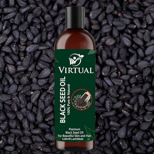 Image of VIRTUAL Pure Essential Oil For Stronger Hair, Body Skin Care, Moisturizing Dry Skin, Eyelash & Nails Cold Pressed Oil With No Mineral & Silicones