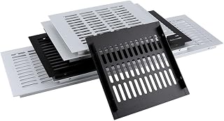 Cubierta de ventilación rectangular modernizada para armario, zapatero, promueve la circulación del aire, material resistente, varios colores (blanco, 200 x 300 mm)