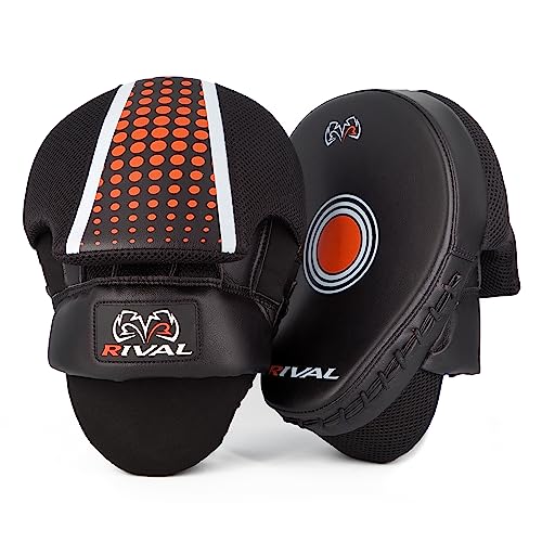 RIVAL Boxing RAPM Pro Punch Mitts - Padded Finger Protector, Pre-Curved, High-Density, Impact-Resistant Foam, and Airflow System