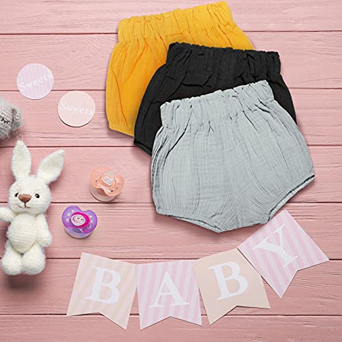 5 Pieces Baby Linen Bloomer Short Blend Summer Loose Bloomer For Unisex Boy Girl (66 Cm/ 26 Inch, 3-6 Months) #TOP4