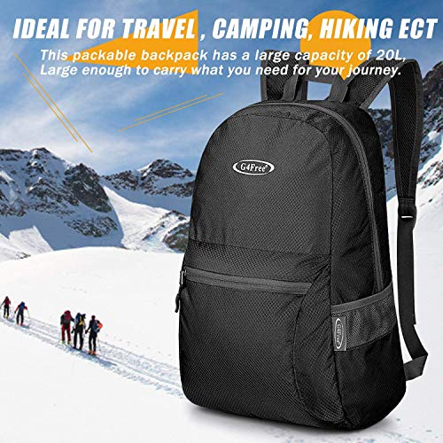Image of G4Free 20L Lightweight Packable Backpack Travel Hiking Daypack Foldable Backpack for Men Women