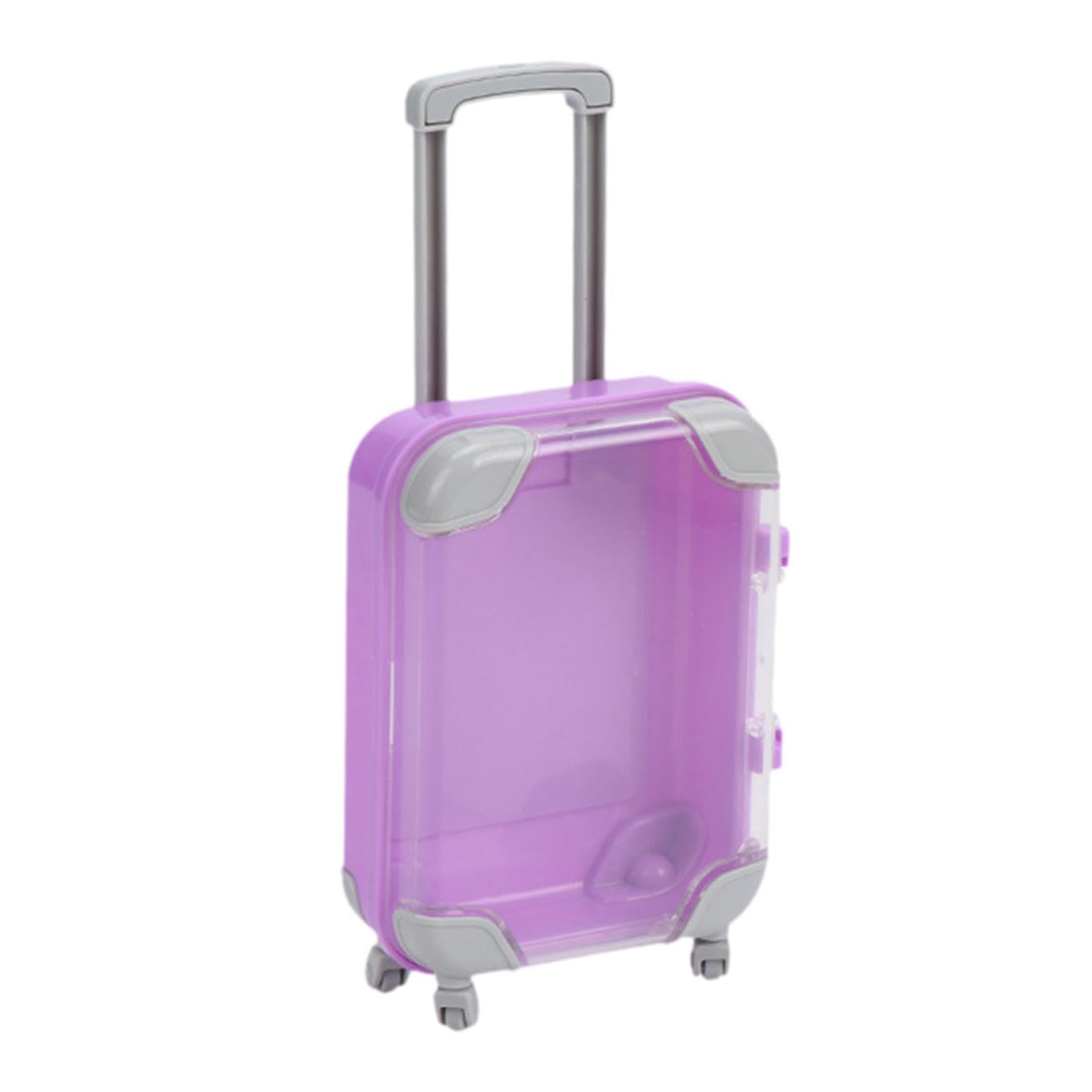FashionCha Mini Suitcase for Fashion Dolls, Ideal As A Party Favor for Children's Parties And for Role-playing, Purple — image 1